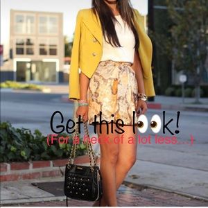 Mustard Yellow Swing Style blazer